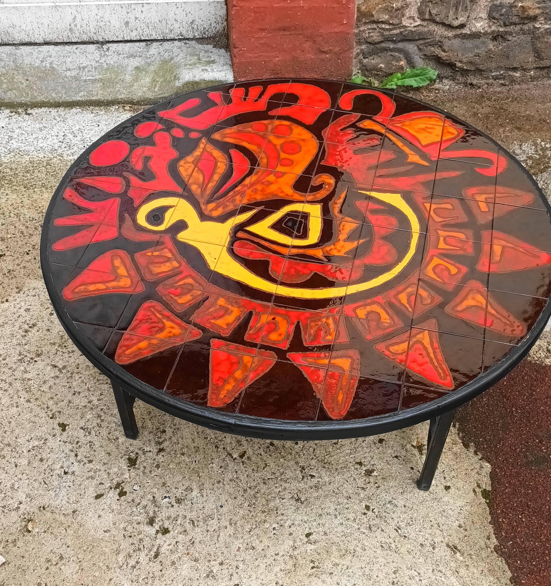 1950s ceramic coffee table