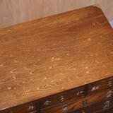 Elm apothecary cabinet with cupboard base