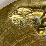 Large art nouveau empty pockets in gilded bronze