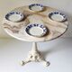 Large bistro table for 4 in marble