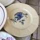 Set of 6 flat plates mismatched Digoin Sarreguemines, Terre de Fer and HBCF 30s