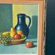 Original Swedish Oil on Canvas – 'Still Life with Fruits and Jug', Unknown Artist – Signed – Vintage and Framed – 52 × 44 cm (20.4" × 17.3")