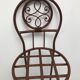 Pair of vintage bar high chairs in copper and wrought iron