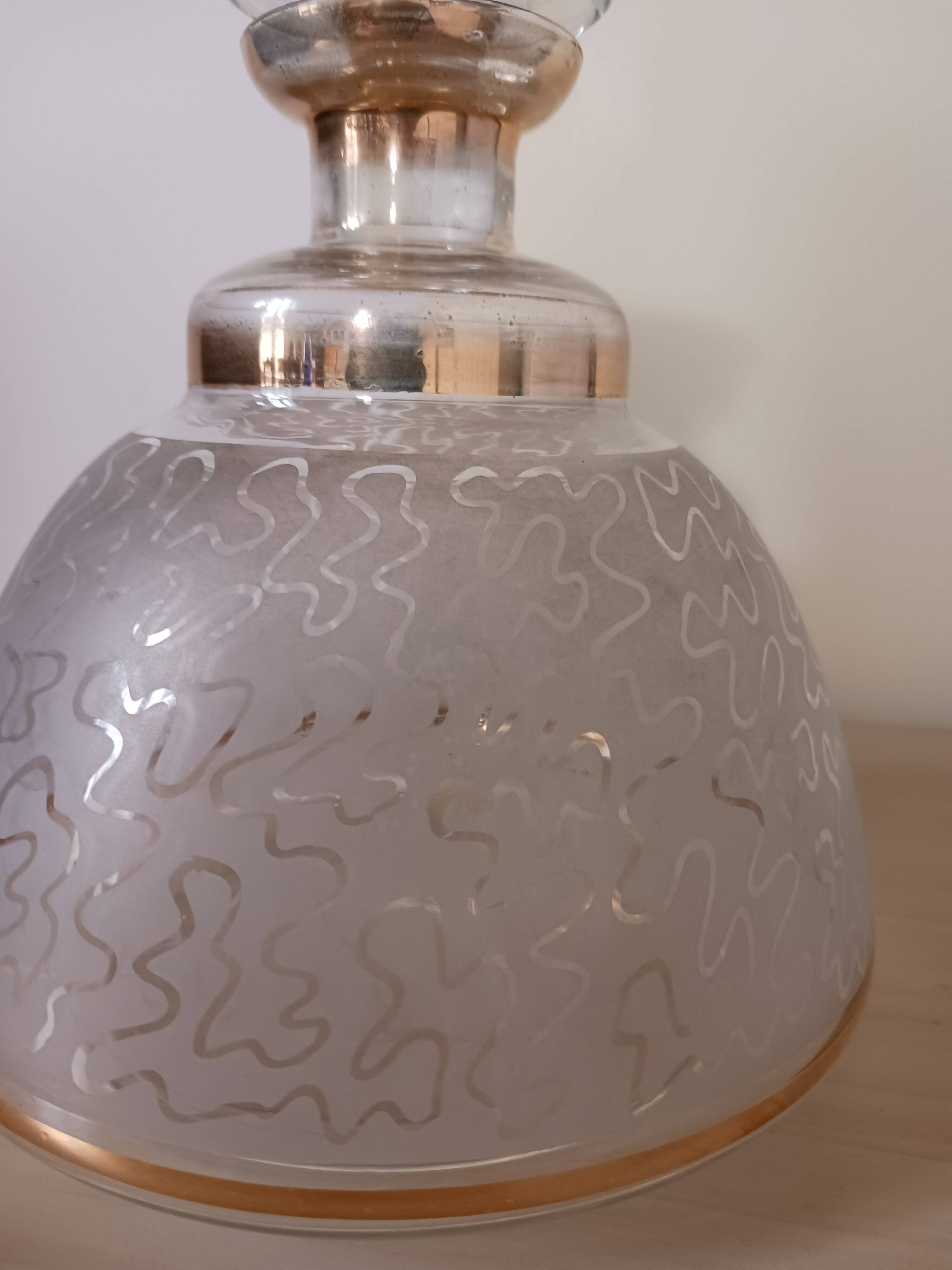 Antique carafe, made of glass.