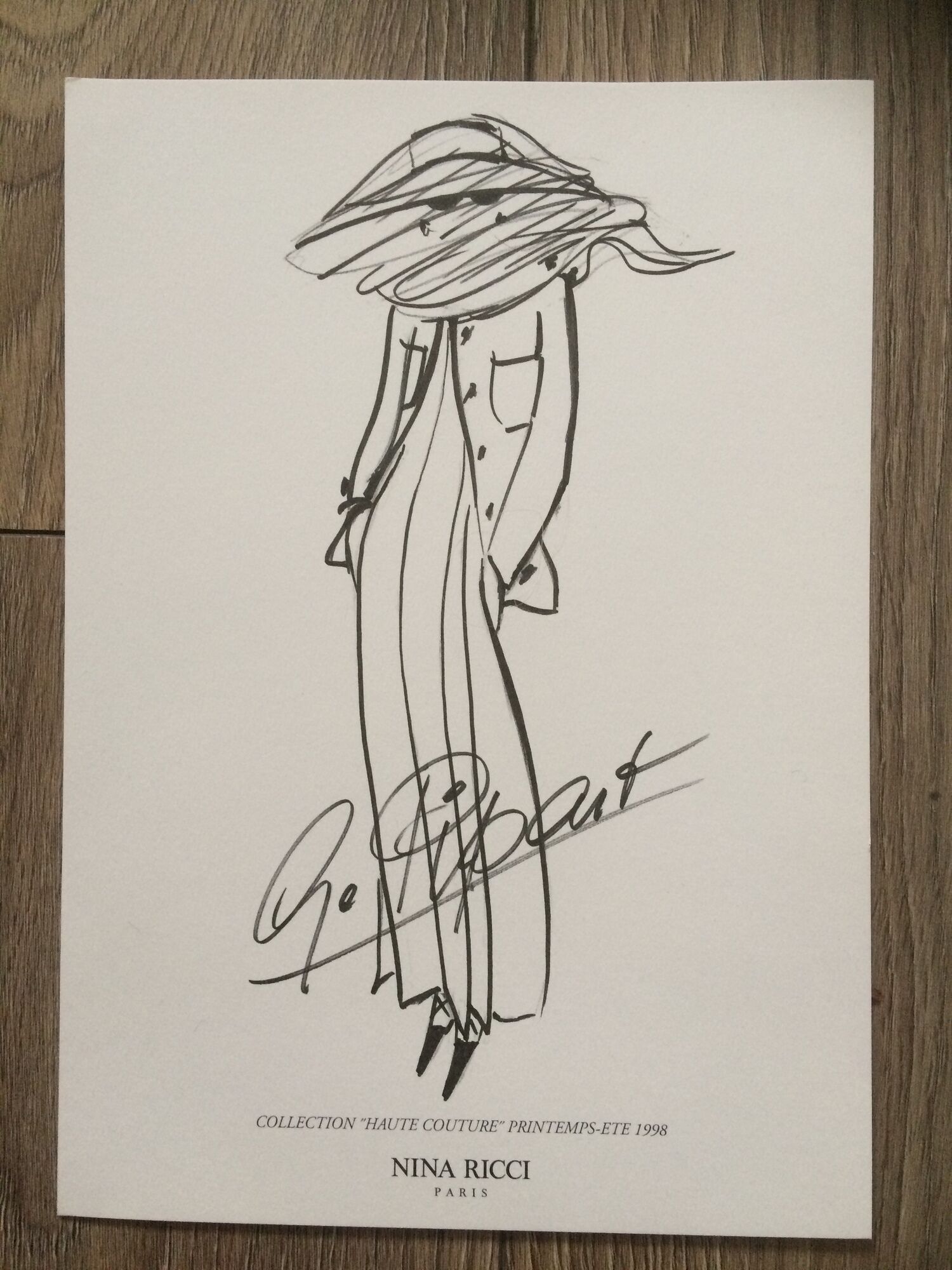 Fashion illustration Nina Ricci, collection spring/summer 1998