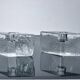 Pair of icicle candlesticks, Murano glass, Italy, 1970