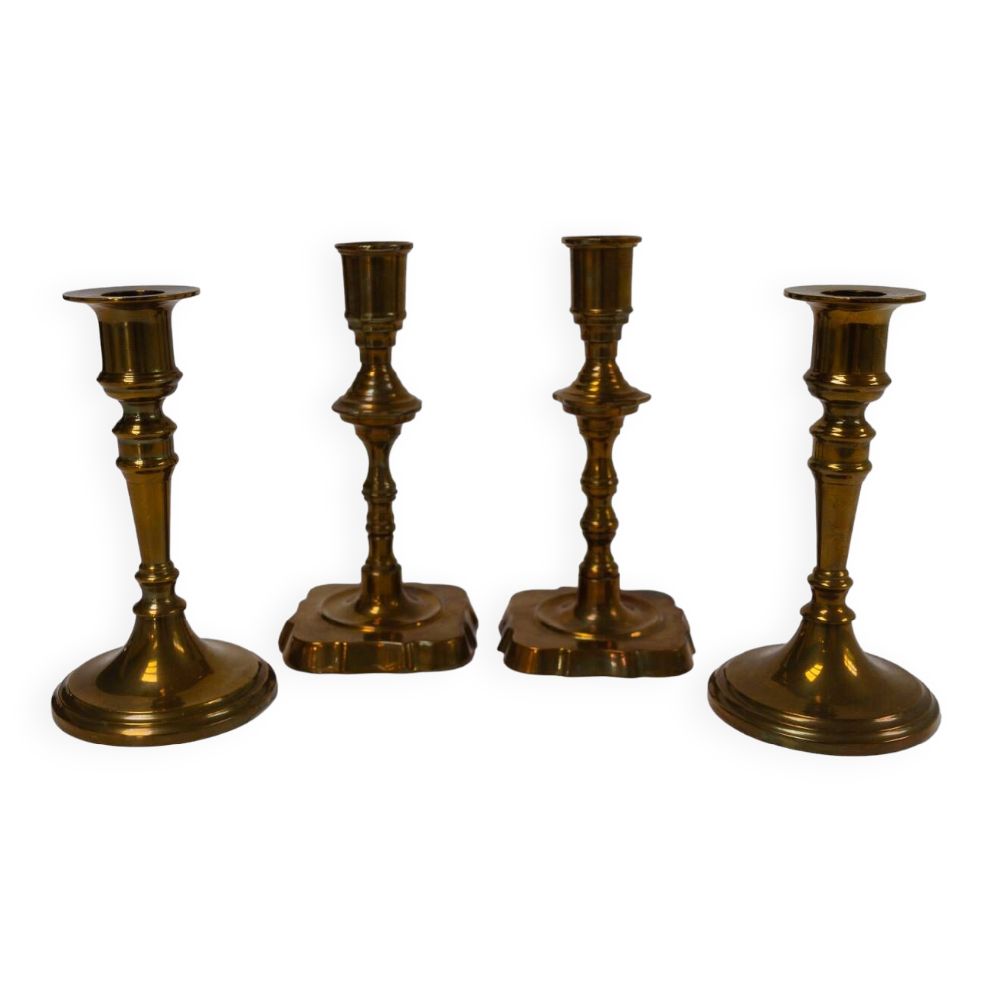 Vintage Danish Malm Candleholders, 1950s, Set of 4