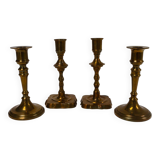 Vintage Danish Malm Candleholders, 1950s, Set of 4