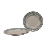 Set of 3 flat plates terre de fer St-Amand