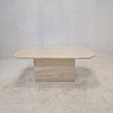 Rectangle Travertine Coffee or Side Table, Italy 1980s