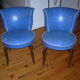 Lot de 2 fauteuils crapaud bleu