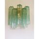 Pair of Contemporary Italian Murano Glass “Tronchi” Wall Sconces in Green