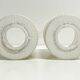 Pair of Scandinavian Wall Lights - Opaline Brass Wood - 50's 60's
