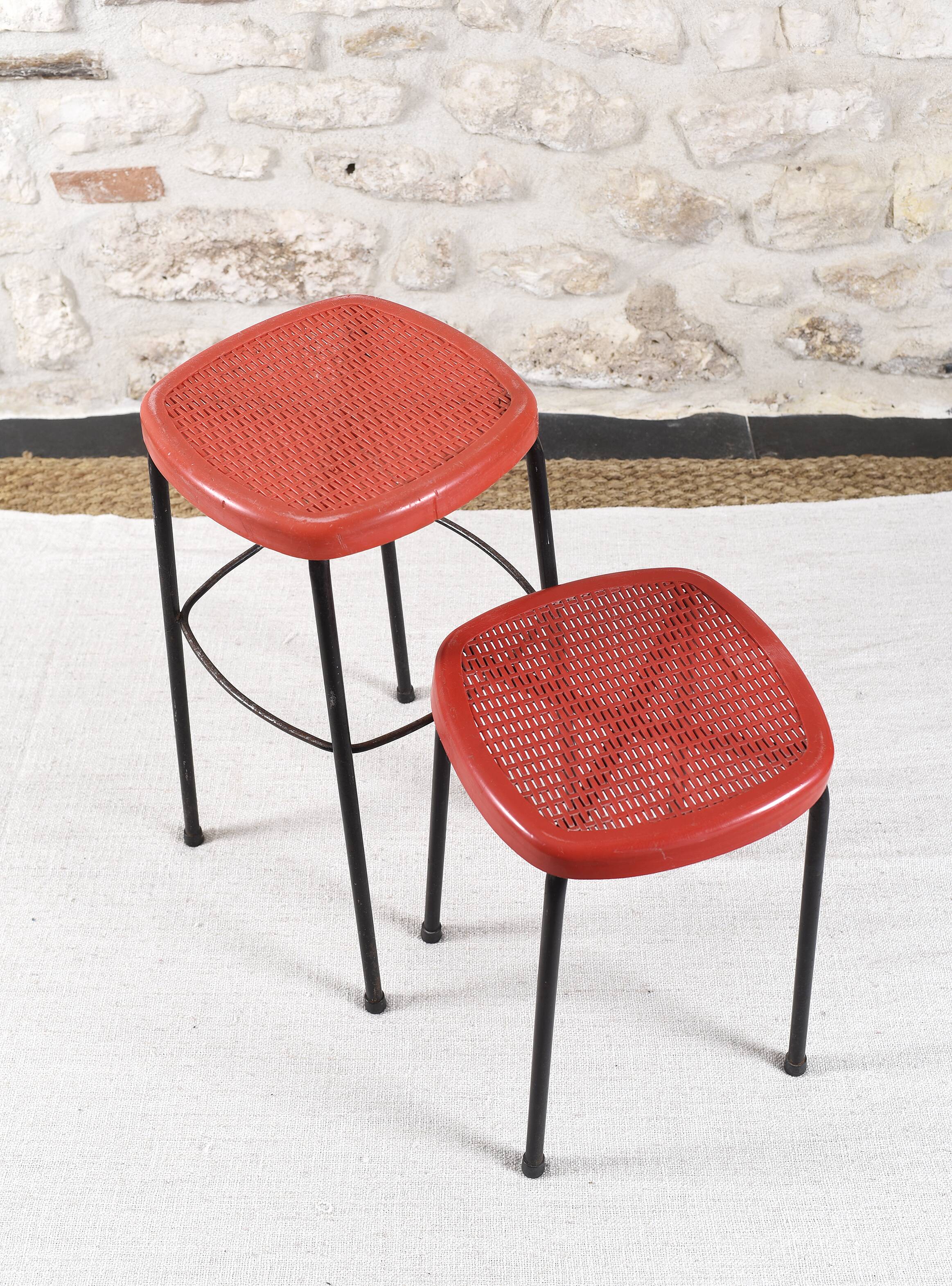 Paire de tabourets vintage grosfillex