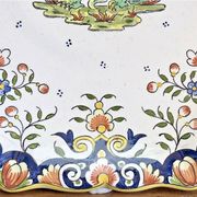 Antique Desvres Rouen fruit bowl, Blois François 1er model