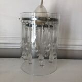 Old Glass suspension, water drops, grapevines