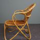 Fauteuil en rotin Design Hollandais, 1950