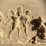 Marble bas-relief tableau of Putti