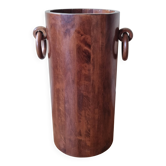 Art Deco umbrella stand in walnut with staves and ring handles, 1930.