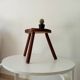 Tabouret tripode vintage en bois