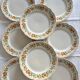 Lot 8 assiettes plates fleuries Badonviller
