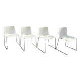 Set of 4 white Catifa Arper chairs
