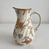 Pot à lait pichet en terre de fer polychrome "Louis VX" U&C Sarreguemines