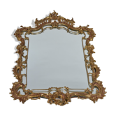 Miroir avec parecloses style baroque en bronze 102 x 61 cm