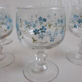 6 Verres myosotis