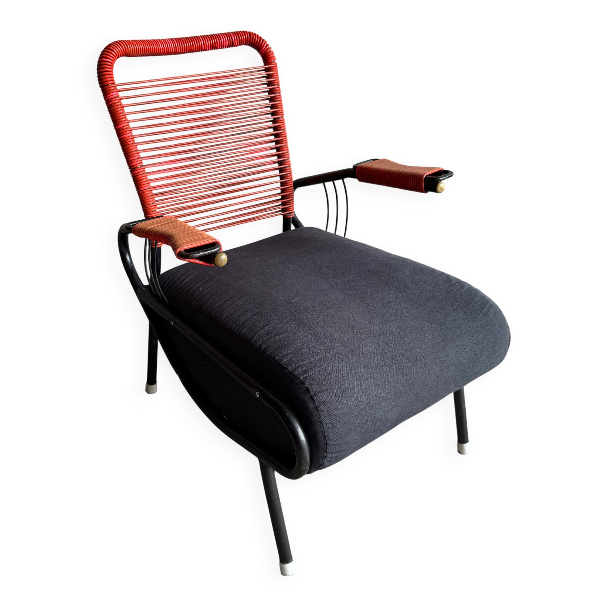 Vintage Scoubidou armchair – French design from the 1950s