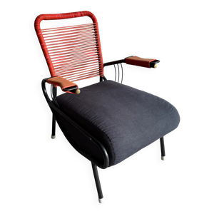 Fauteuil Scoubidou vintage