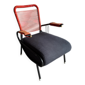 Fauteuil Scoubidou vintage – design français des années 1950