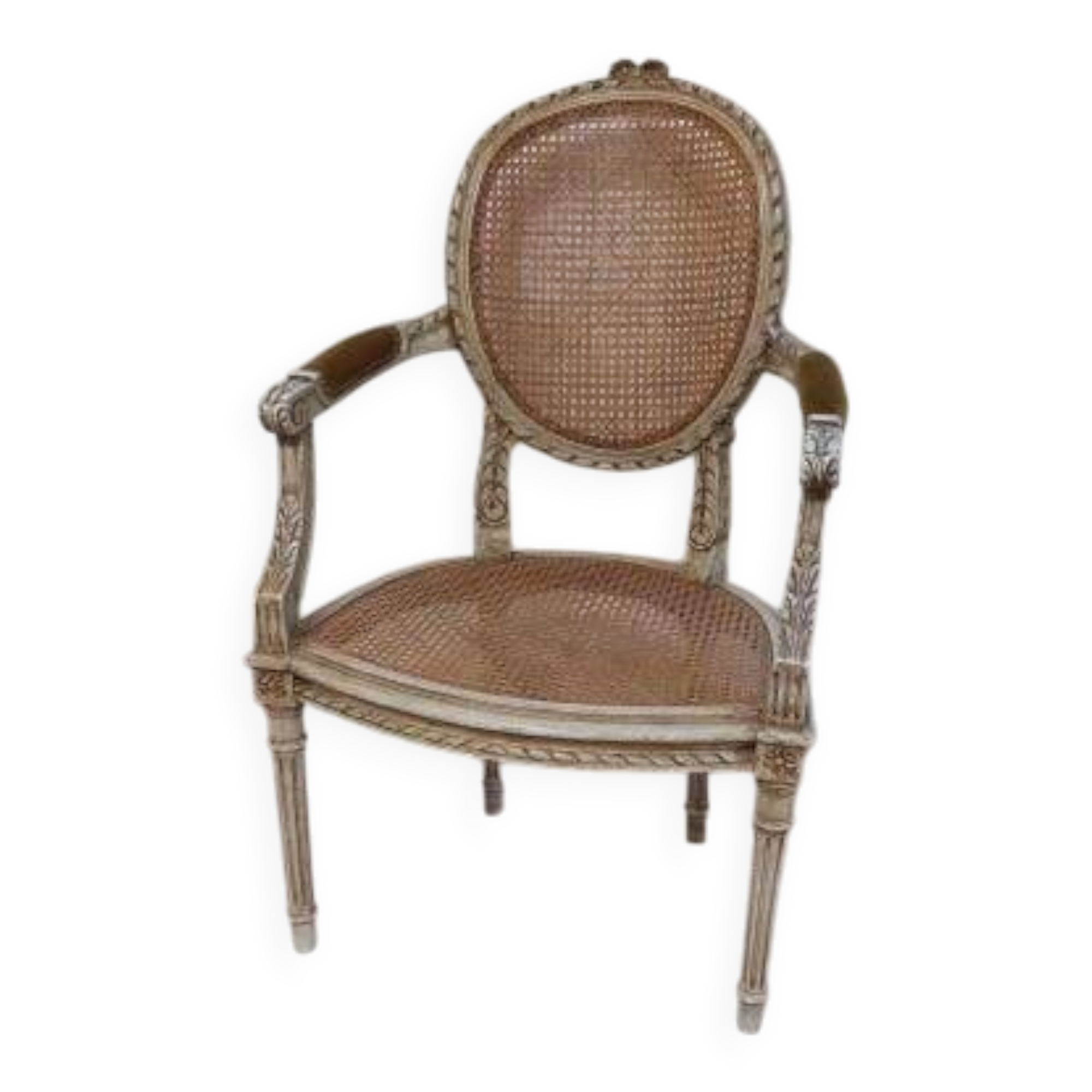 Louis XVI caned armchairs