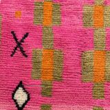 Large pink berber rug in wool boujad new 200x310 cm