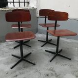 4 vintage industrial chairs
