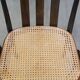 Set of 2 vintage wooden design dining/bistro chairs with woven seats