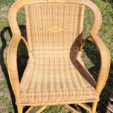 Old wicker armchairs