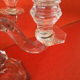 Pair candelabra crystal candlestick Baccarat regency model 5 lights