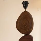 Carved stone lamp base, circa 1970