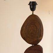 Pied de lampe en pierre sculptée, circa 1970