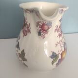 Multicolor Mason's Ironstone Fenton fruit basket pitcher