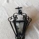 Petite lanterne fer forgé et verre vintage pour maison de poupée