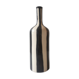 Handmade glazed ceramic vase, graphic design