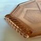 Vintage pink glass platter in Rosaline style A