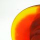 Vase moderniste, en verre orange, conçu par J. Słuczan-Orkusz, Pologne, années 1970