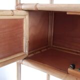 Rattan stand shelf and canning 50s