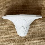 Pair of plaster wall sconces, palmette decoration, 20th century