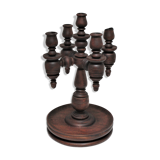 Chandelier solid wood turned stamped