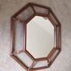 Vintage Italian mirror bamboo and rattan Riviera bohemian chic 1970s