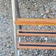 Vintage valet in wood, chrome metal and vinyl from the 60s